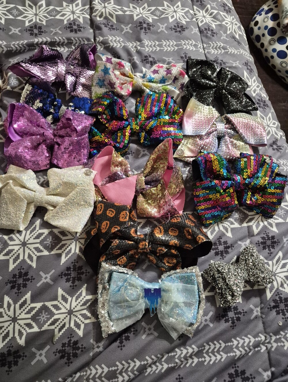 Hair Bow Bundle Over 70 Bows Kids Sequin Bow Hair Clips - Multicolor Glitter